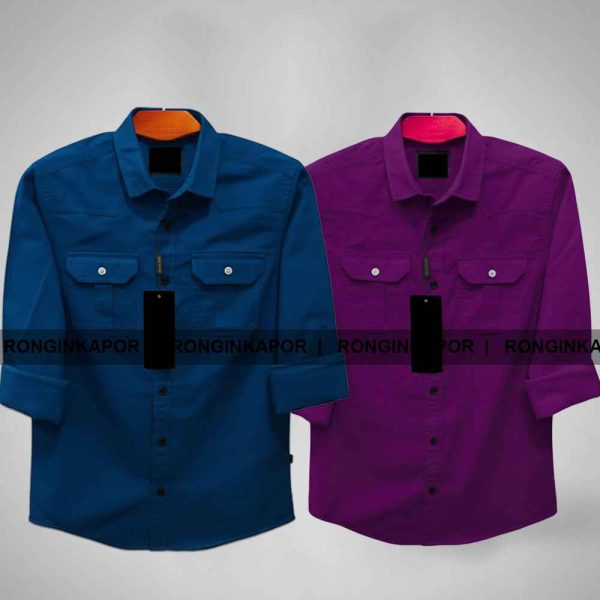 Premium Quality Double Pocket Shirt - 2 Pis