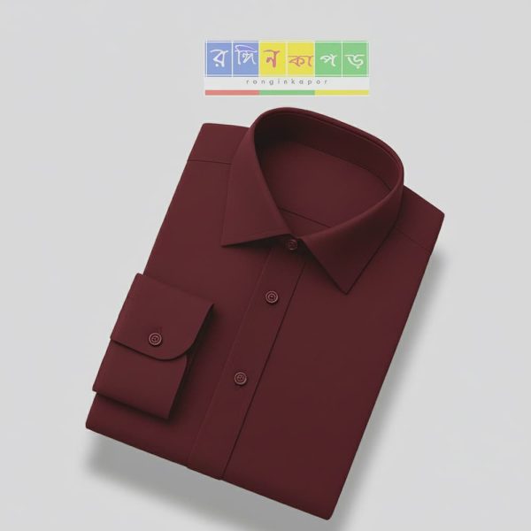 Micro Stitch Shirt - Maroon