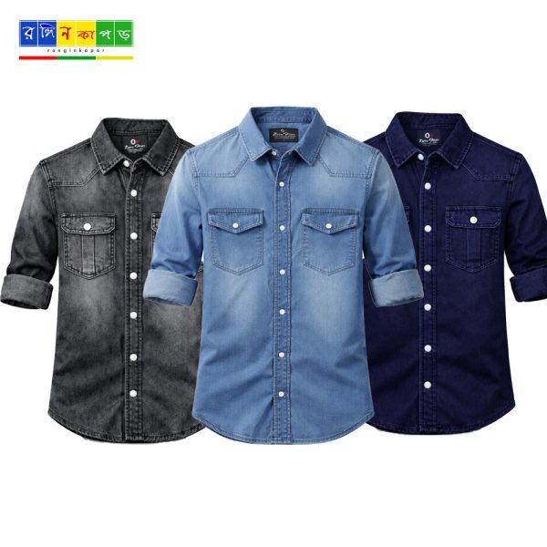 Denim Shirt 3 Pis Combo